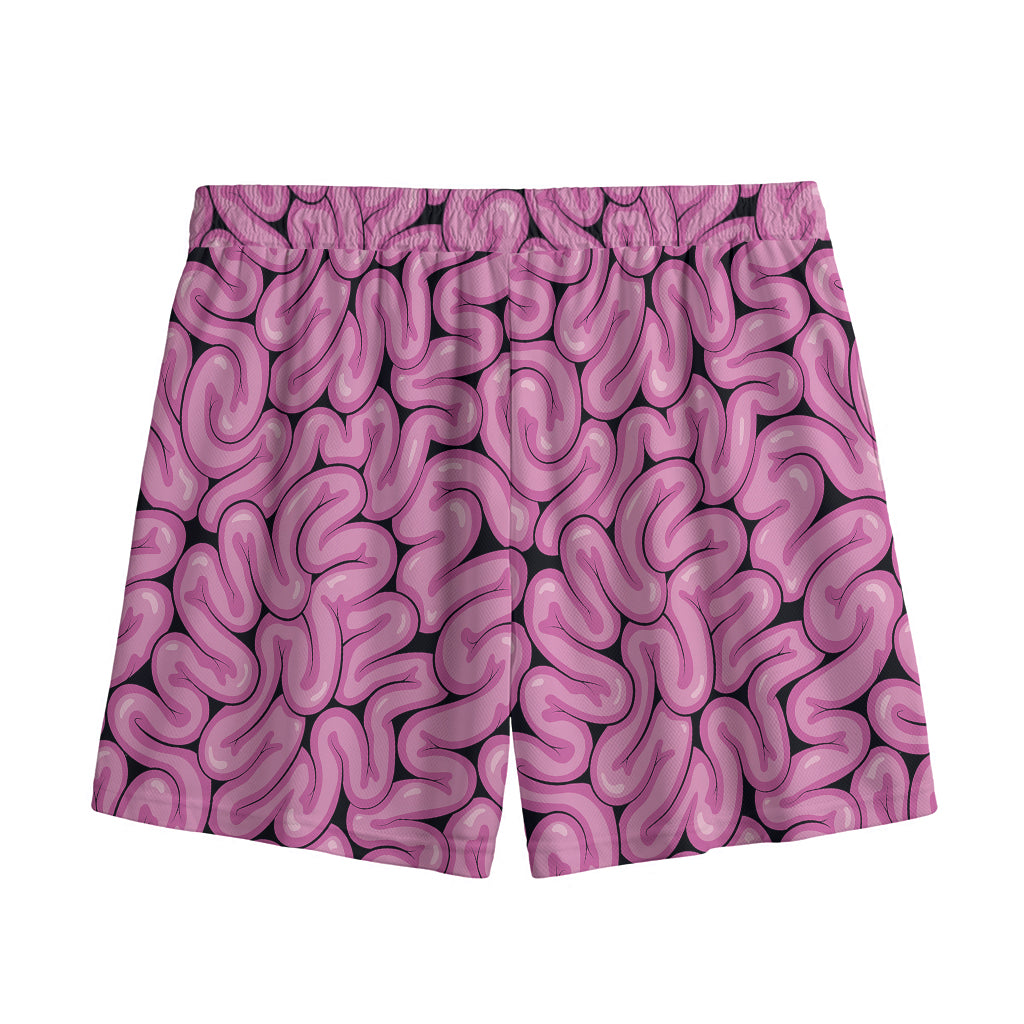 Halloween Brain Print Mesh Shorts