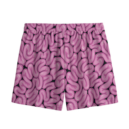 Halloween Brain Print Mesh Shorts