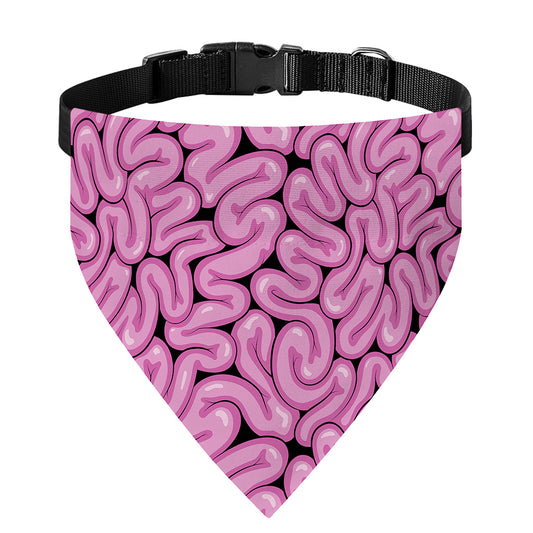 Halloween Brain Print Over The Collar Dog Bandana