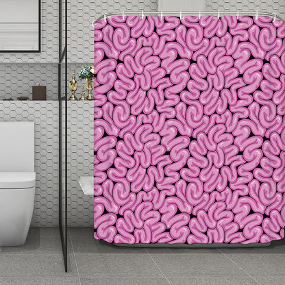 Halloween Brain Print Polyester Shower Curtain
