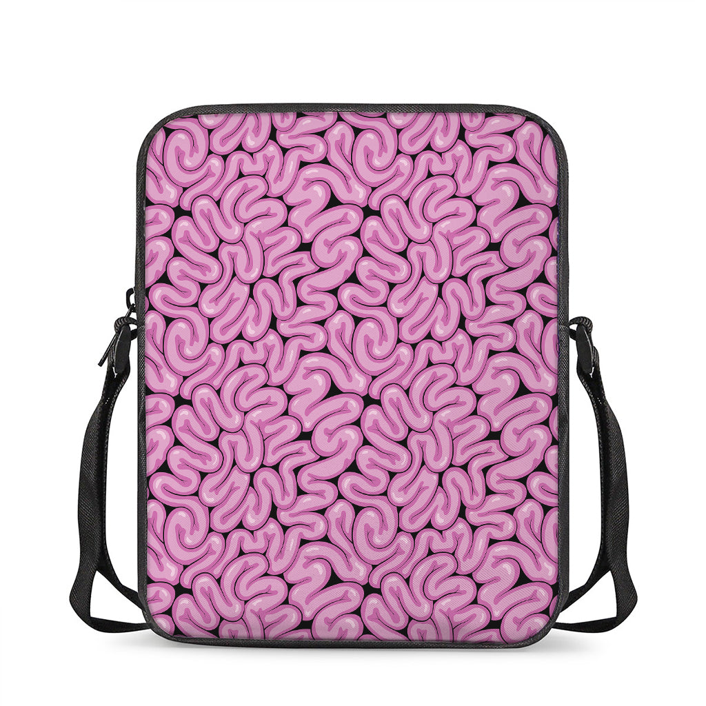 Halloween Brain Print Rectangular Crossbody Bag
