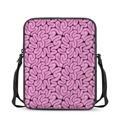 Halloween Brain Print Rectangular Crossbody Bag
