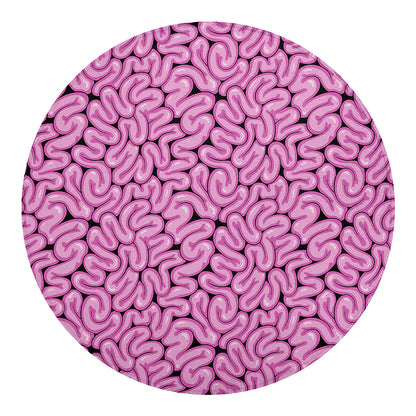 Halloween Brain Print Round Blanket