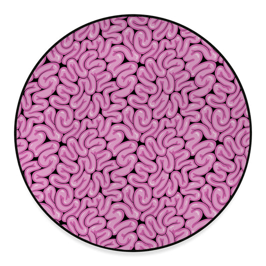Halloween Brain Print Round Floor Mat