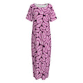 Halloween Brain Print Short Sleeve Long Nightdress