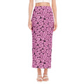 Halloween Brain Print Side Slit Maxi Skirt