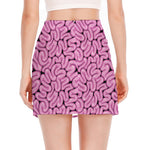 Halloween Brain Print Side Slit Mini Skirt
