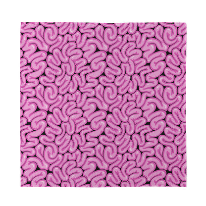 Halloween Brain Print Silk Bandana