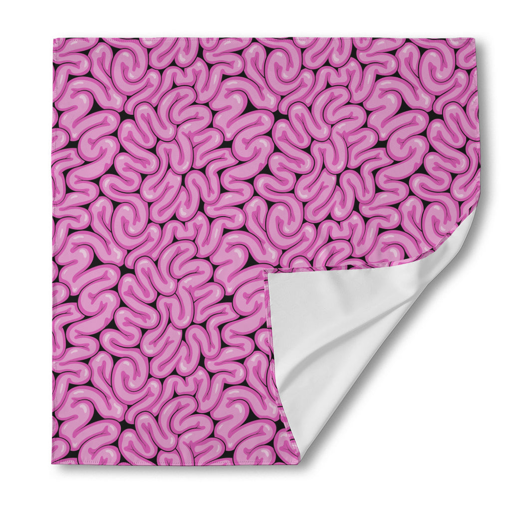 Halloween Brain Print Silk Bandana