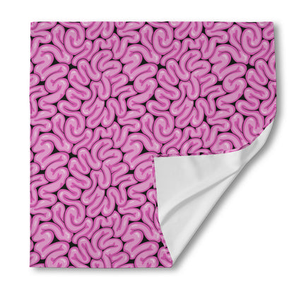 Halloween Brain Print Silk Bandana