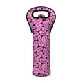 Halloween Brain Print Single Neoprene Wine Tote