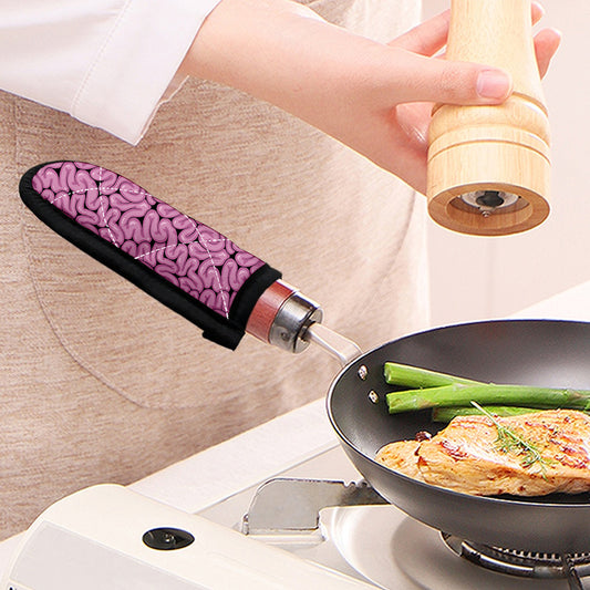 Halloween Brain Print Skillet Handle Cover