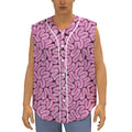 Halloween Brain Print Sleeveless Baseball Jersey