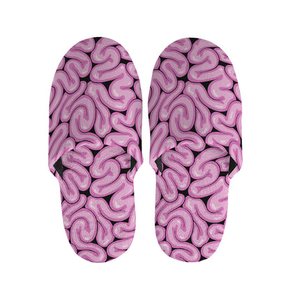 Halloween Brain Print Slippers