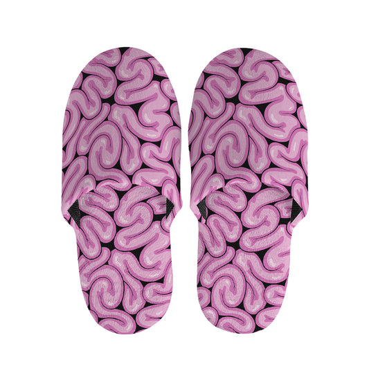 Halloween Brain Print Slippers