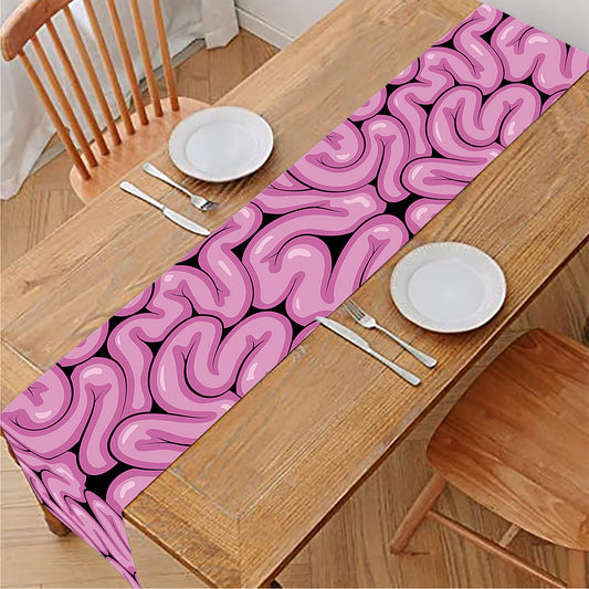 Halloween Brain Print Table Runner