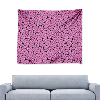 Halloween Brain Print Tapestry