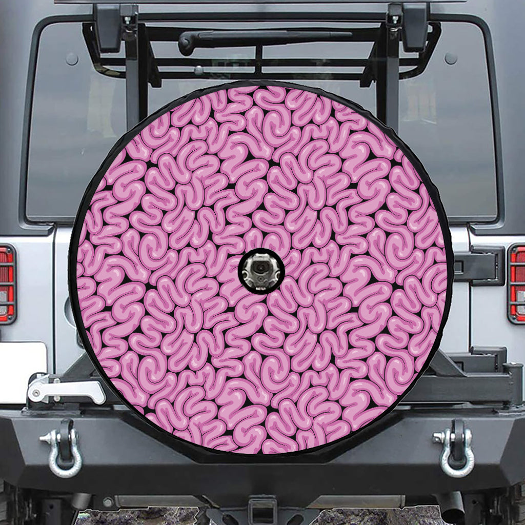 Halloween Brain Print Tire Cover With Camera Hole