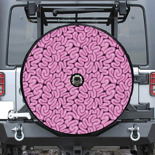 Halloween Brain Print Tire Cover With Camera Hole
