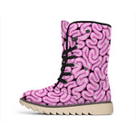 Halloween Brain Print Winter Boots