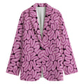 Halloween Brain Print Women's Cotton Blazer