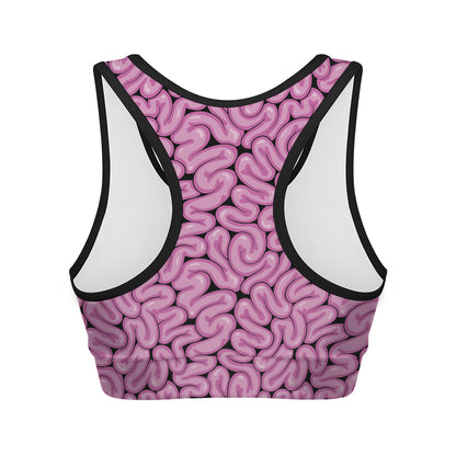 Halloween Brain Print Women's Sports Bra