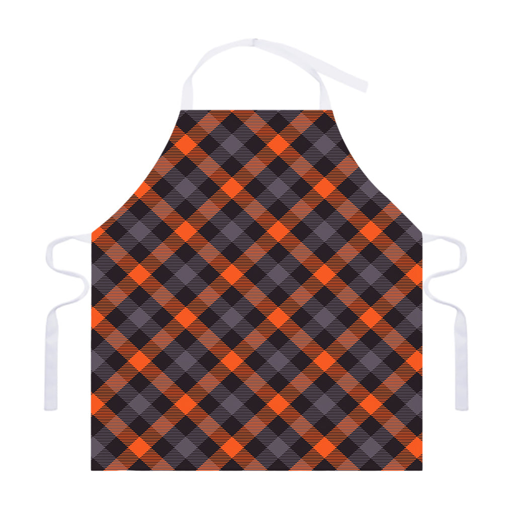 Halloween Buffalo Check Pattern Print Adjustable Apron