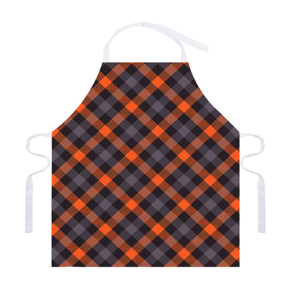 Halloween Buffalo Check Pattern Print Adjustable Apron