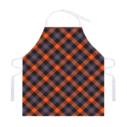 Halloween Buffalo Check Pattern Print Adjustable Apron