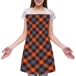 Halloween Buffalo Check Pattern Print Adjustable Apron