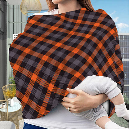 Halloween Buffalo Check Pattern Print Baby Seat Cover