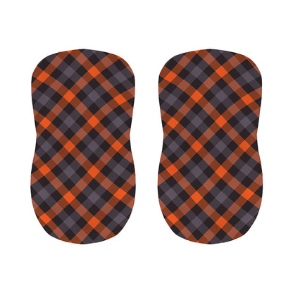 Halloween Buffalo Check Pattern Print Bar Stool Covers