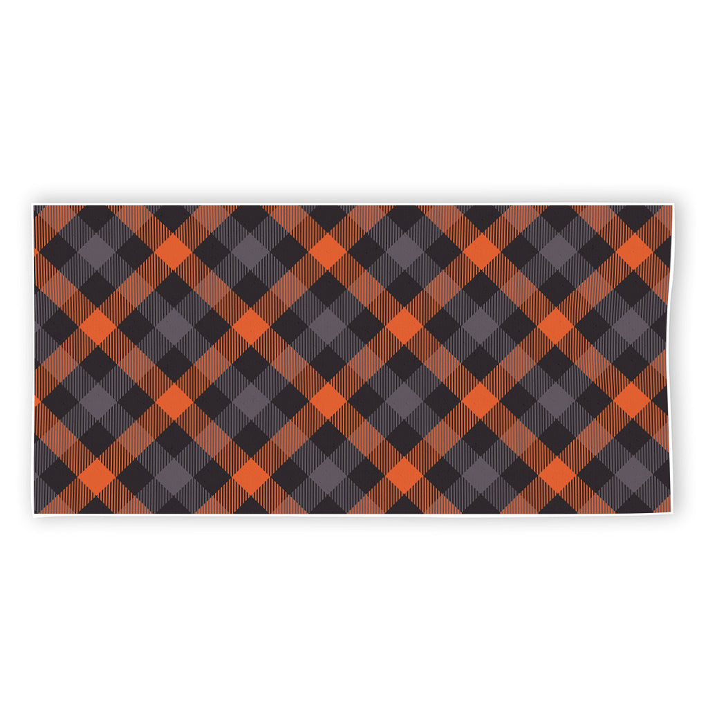 Halloween Buffalo Check Pattern Print Beach Towel
