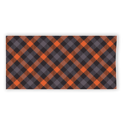 Halloween Buffalo Check Pattern Print Beach Towel