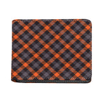 Halloween Buffalo Check Pattern Print Bifold Wallet