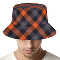 Halloween Buffalo Check Pattern Print Bucket Hat