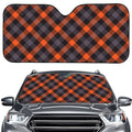 Halloween Buffalo Check Pattern Print Car Windshield Sun Shade