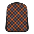 Halloween Buffalo Check Pattern Print Casual Backpack