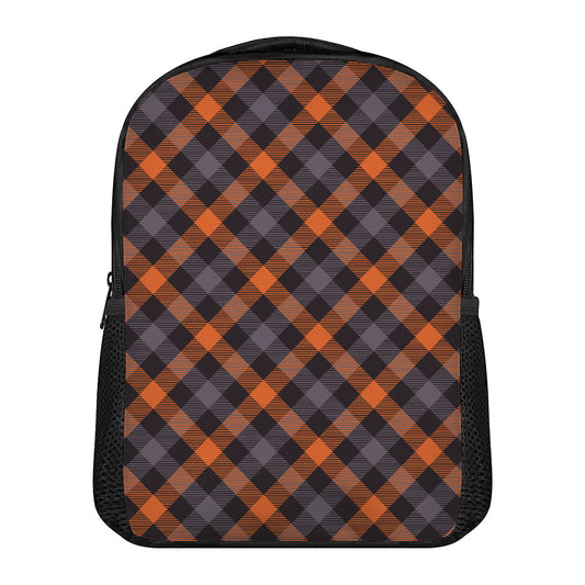 Halloween Buffalo Check Pattern Print Casual Backpack