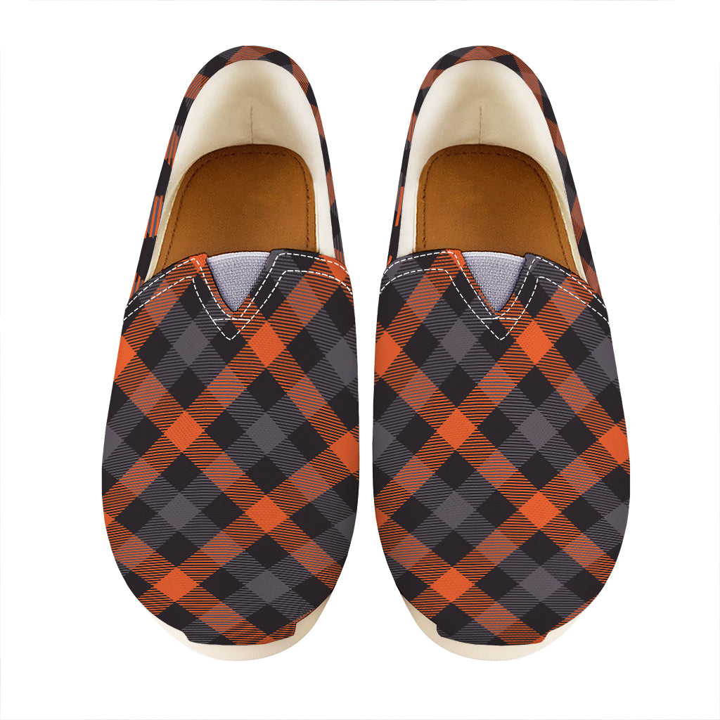 Halloween Buffalo Check Pattern Print Casual Shoes