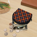 Halloween Buffalo Check Pattern Print Coin Purse
