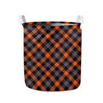 Halloween Buffalo Check Pattern Print Collapsible Laundry Basket
