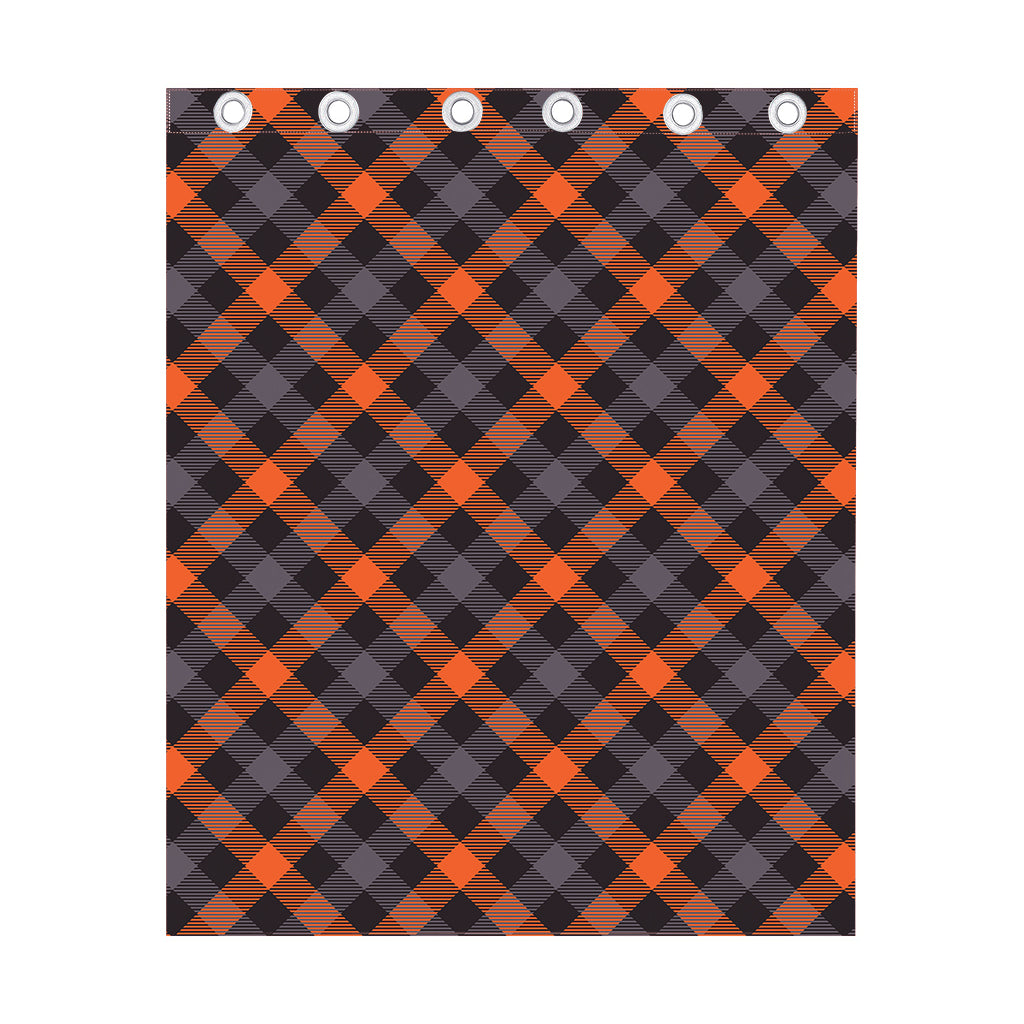 Halloween Buffalo Check Pattern Print Curtain