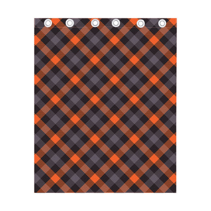 Halloween Buffalo Check Pattern Print Curtain