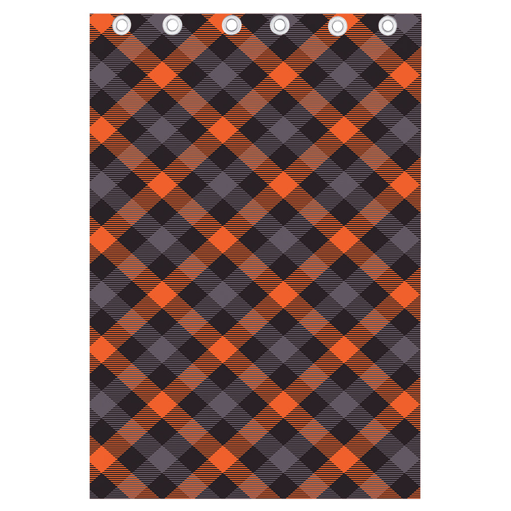 Halloween Buffalo Check Pattern Print Curtain