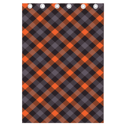 Halloween Buffalo Check Pattern Print Curtain