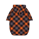 Halloween Buffalo Check Pattern Print Dog Zip Up Hoodie