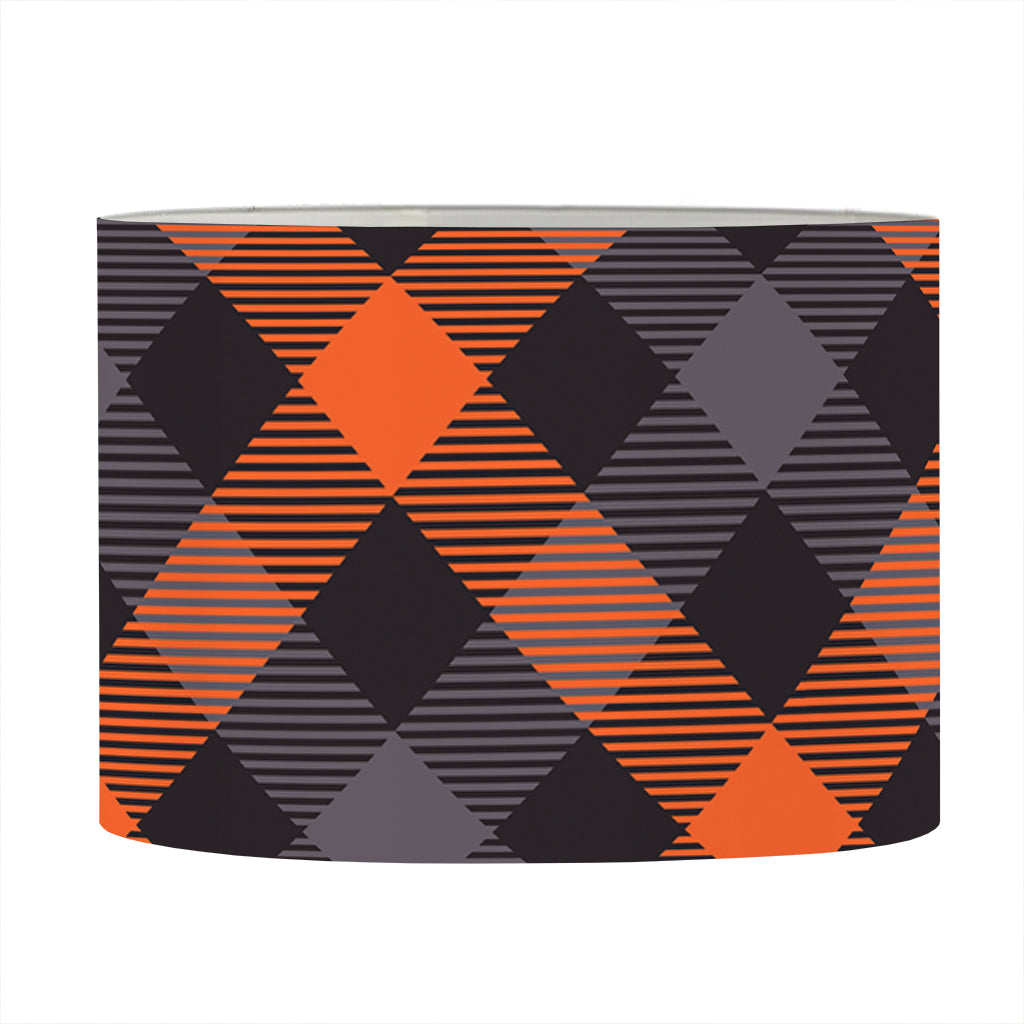 Halloween Buffalo Check Pattern Print Drum Lamp Shade