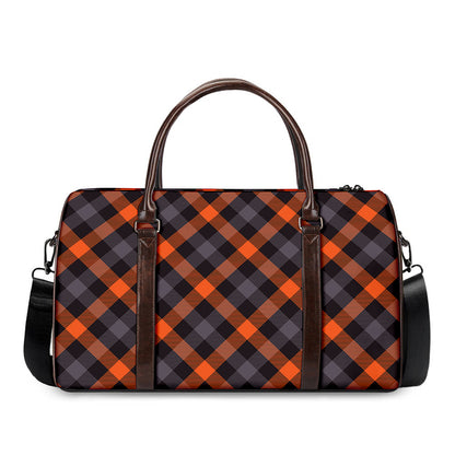Halloween Buffalo Check Pattern Print Duffle Bag