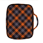 Halloween Buffalo Check Pattern Print Front Pocket Bible Bag